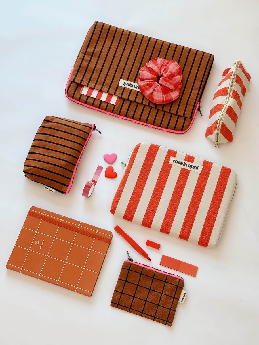 Pouch - Sofia Ginger Tennis Stripes