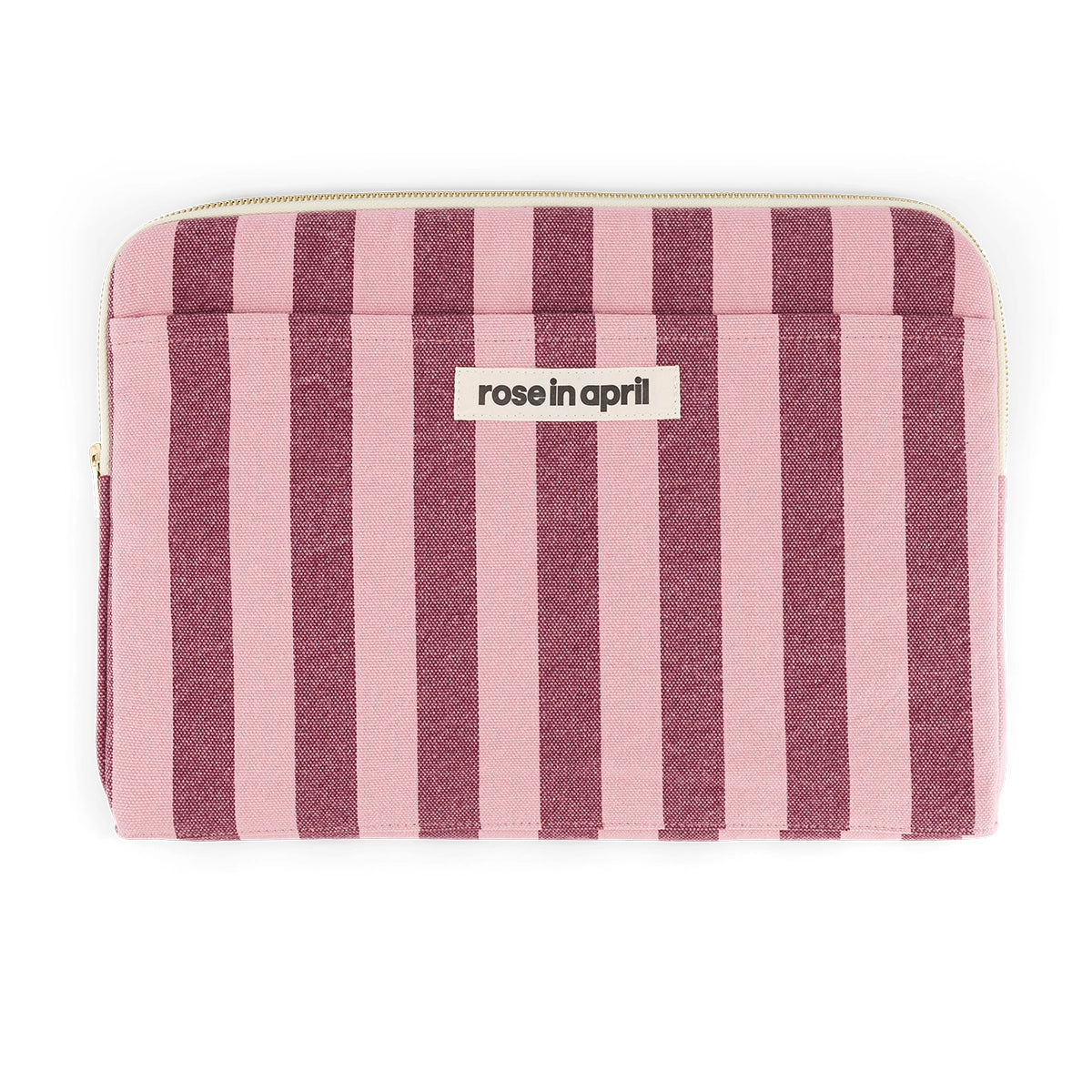 Housse d'ordinateur 13&14" - Octave Rayures Bordeaux / Bubble pink