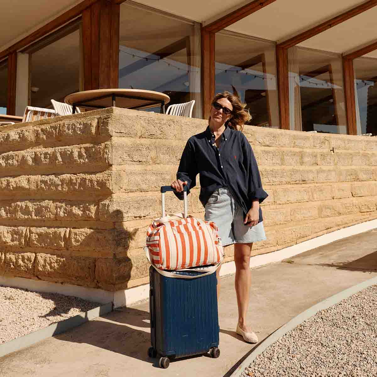 Diaper bag - Raphael Greige / Tomato Stripes