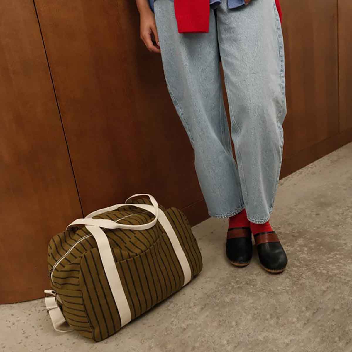 Diaper bag - Raphael Tennis stripes Olive