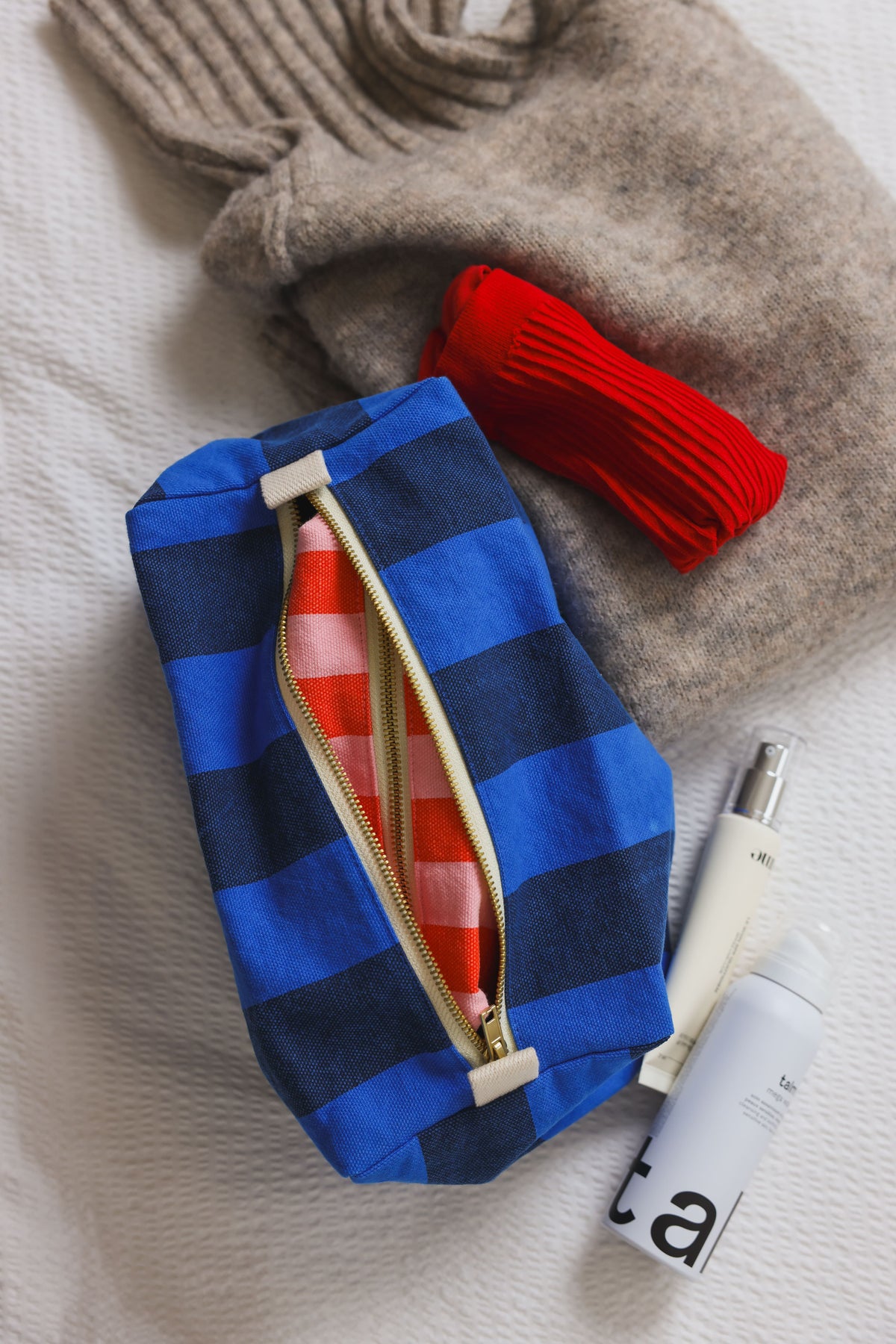 Wash bag - Vic Big stripes Night / Blue