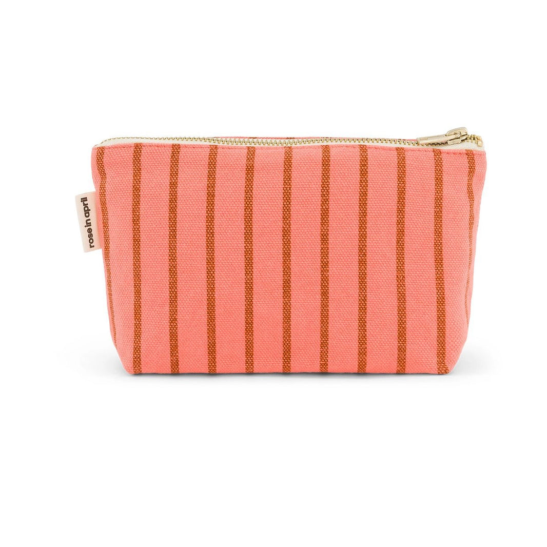 Trousse - Sofia Rayures Tennis Pecan / Corail