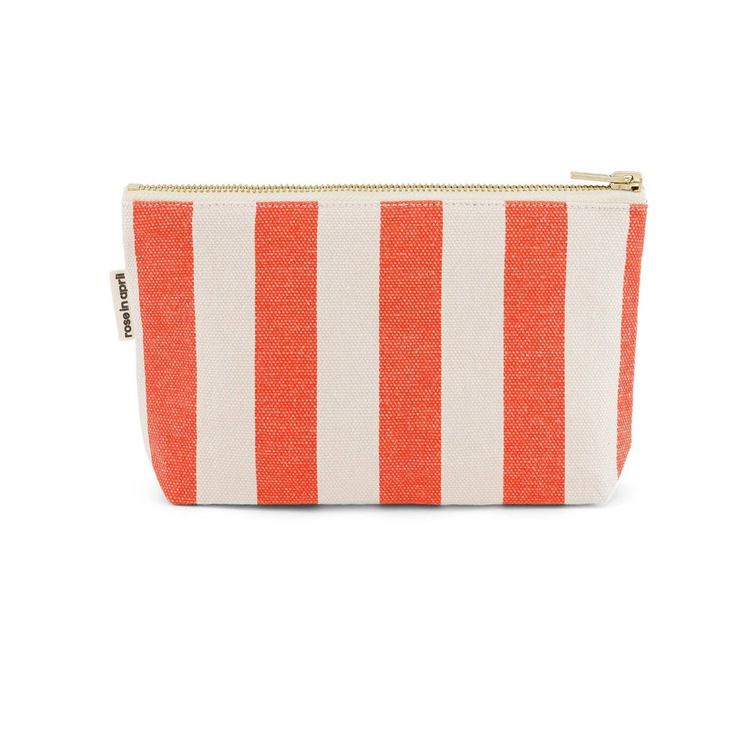 Trousse - Sofia Rayures Greige / Tomato