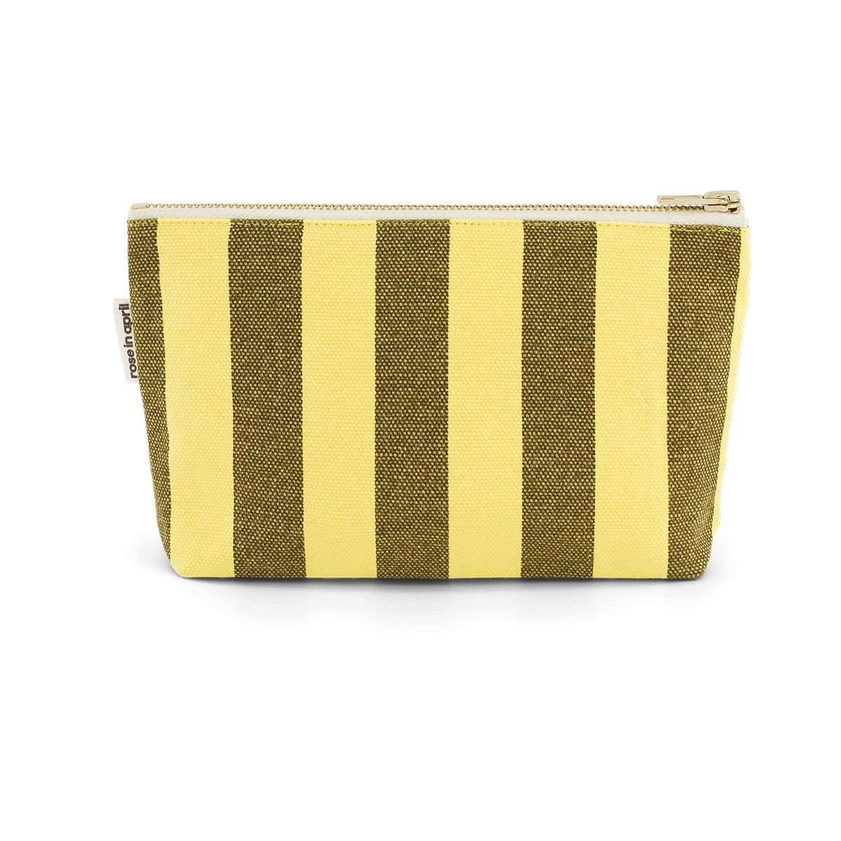 Trousse - Sofia Rayures Olive / Lemon