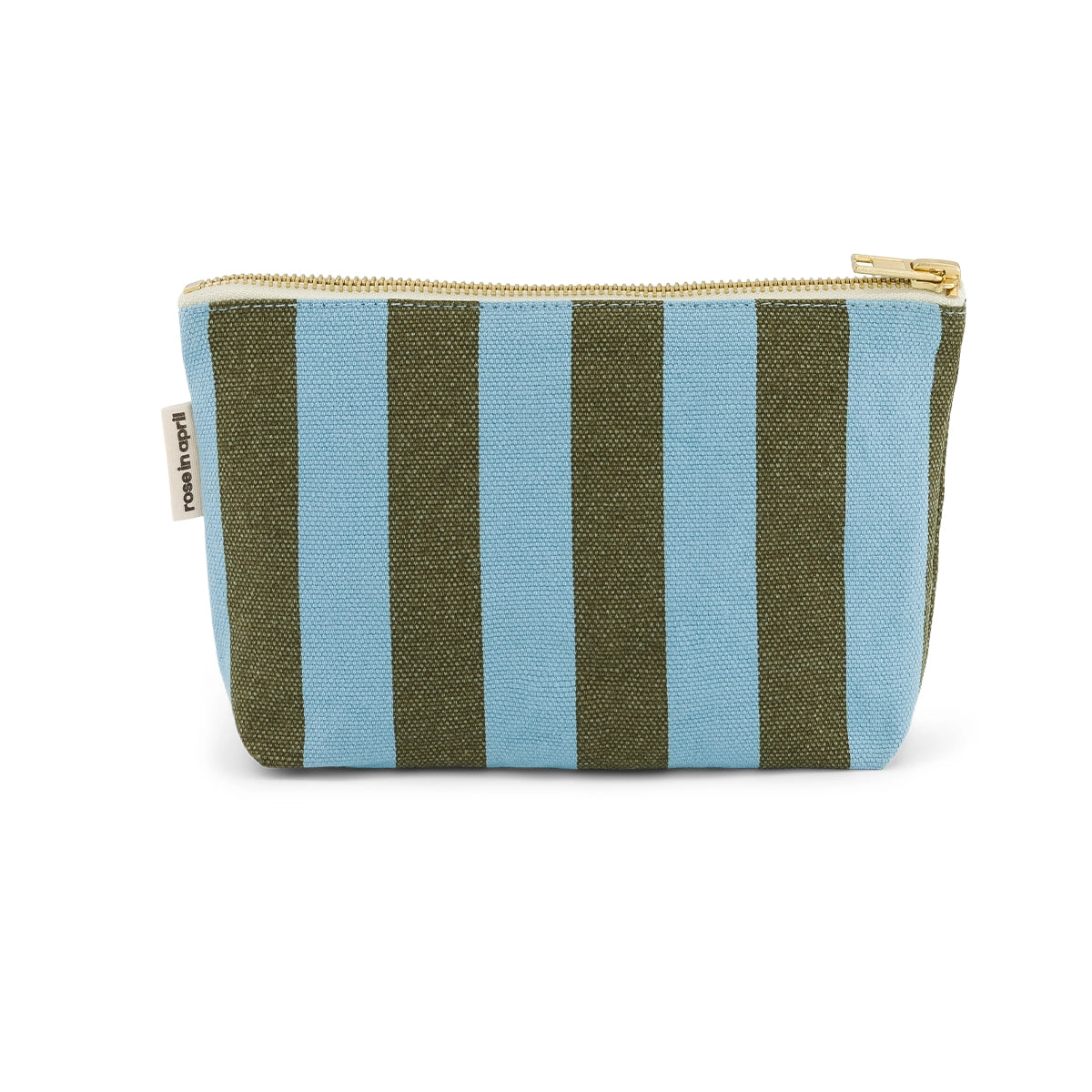 Pouch - Sofia Olive / Blue Stripes