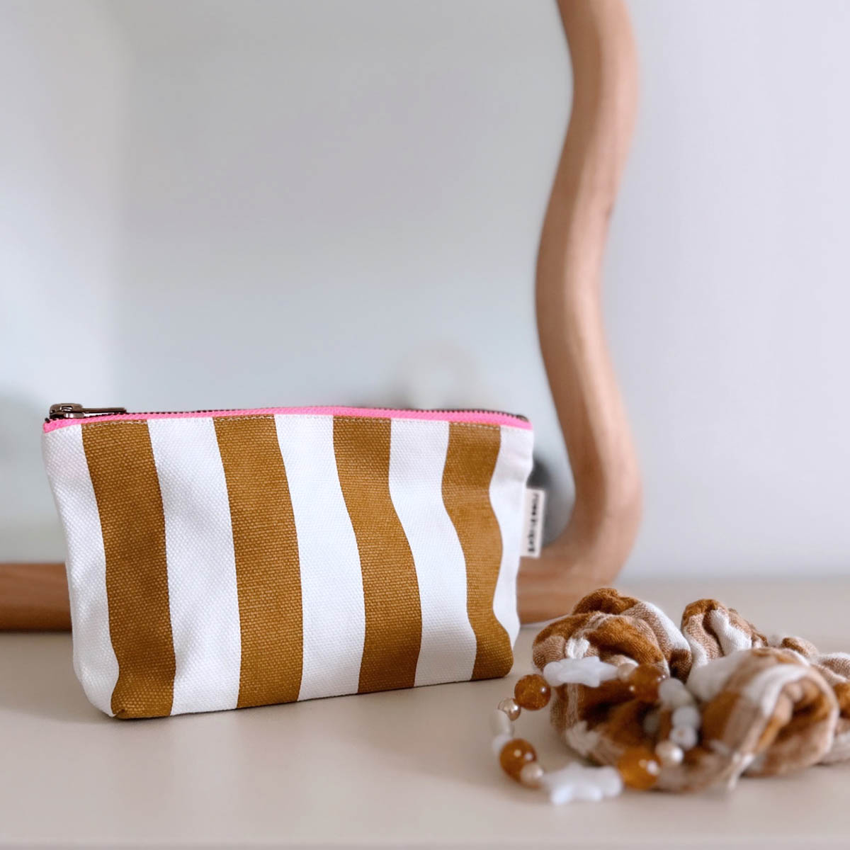 Pouch - Sofia Stripes Caramel