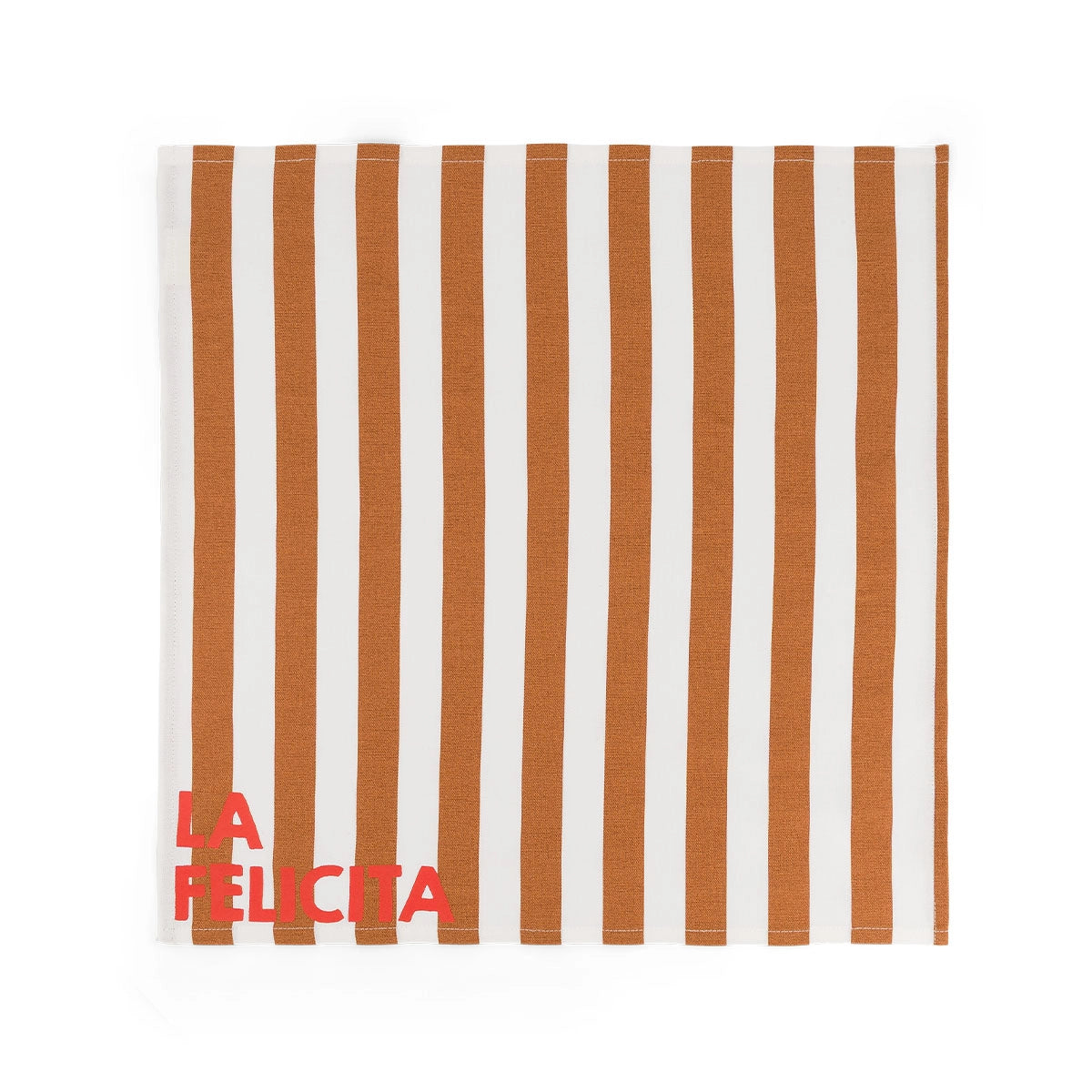 Lot de 2 serviettes - Josephine Rayures Pecan La felicita