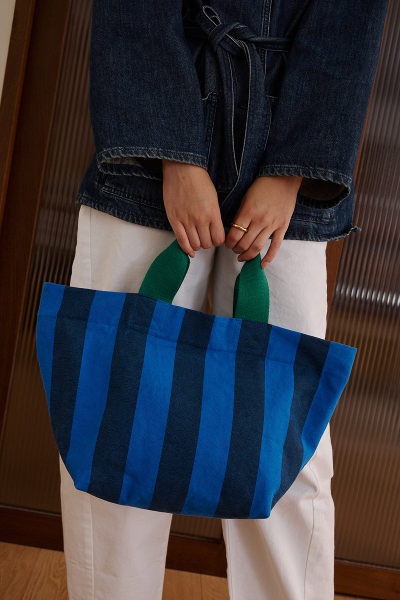 Cabas - Tina Big rayures Night / Blue
