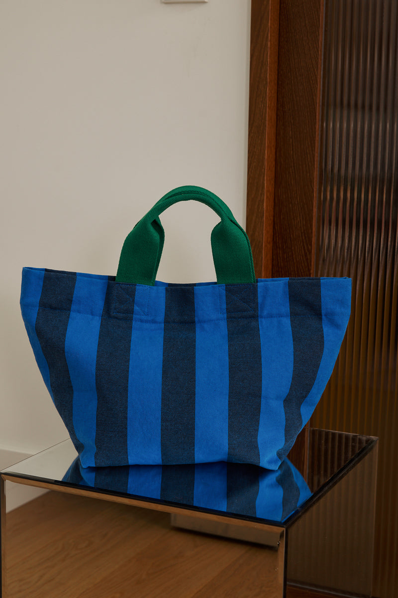 Cabas - Tina Big rayures Night / Blue