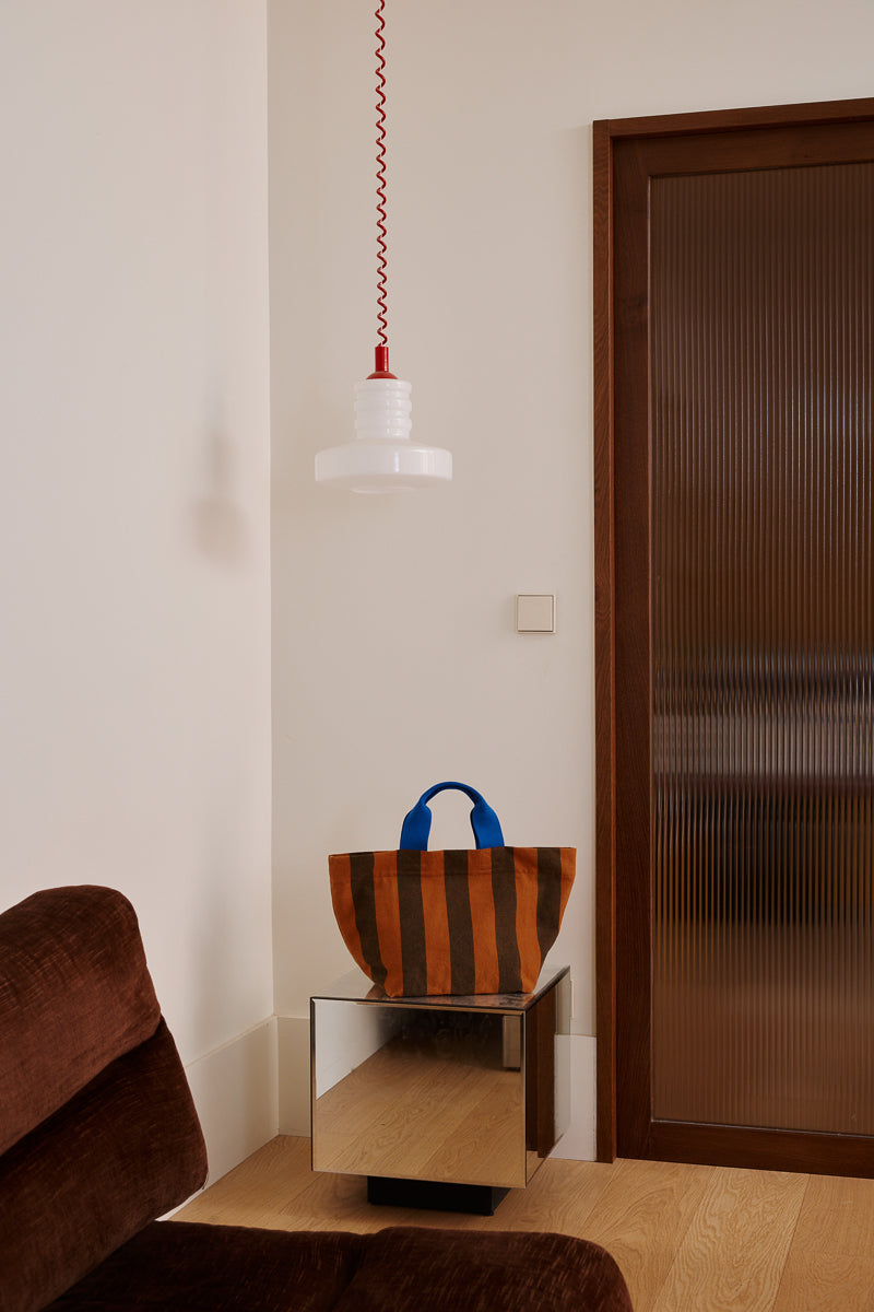 Tote bag - Tina Big stripes Night / Pecan