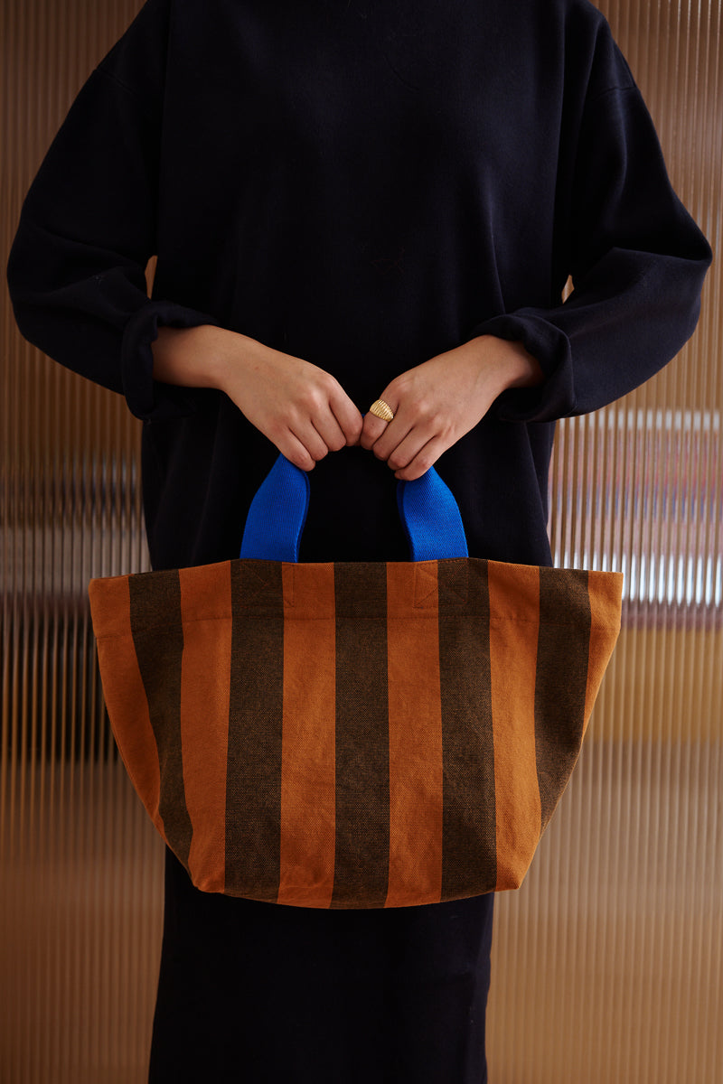 Tote bag - Tina Big stripes Night / Pecan