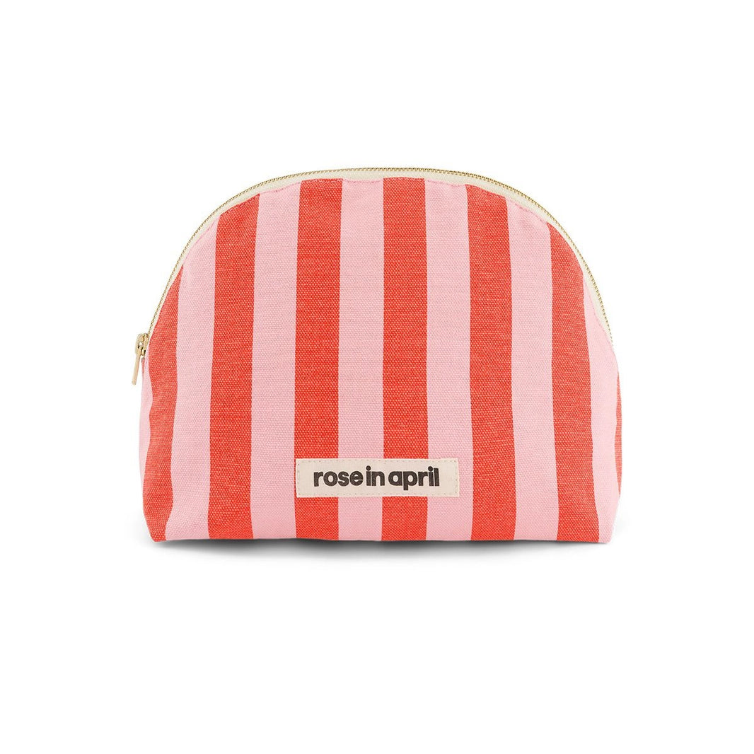 Trousse de toilette - Margaux Rayures Candy pink / Rouge