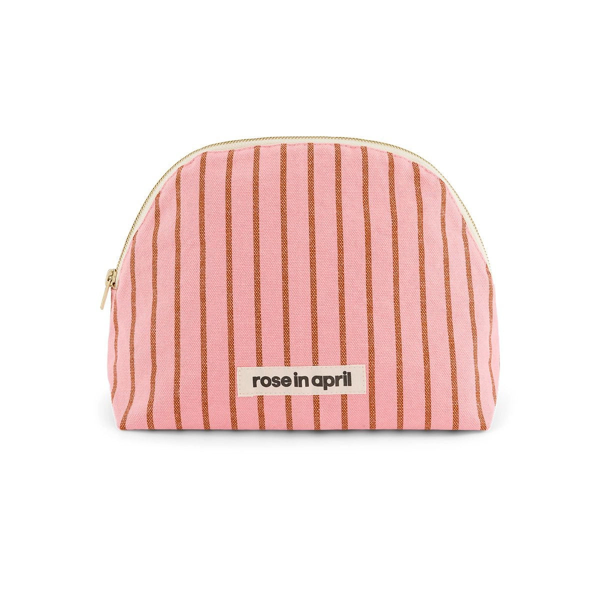 Wash bag - Margaux  Pecan / Strawberry Tennis Stripes