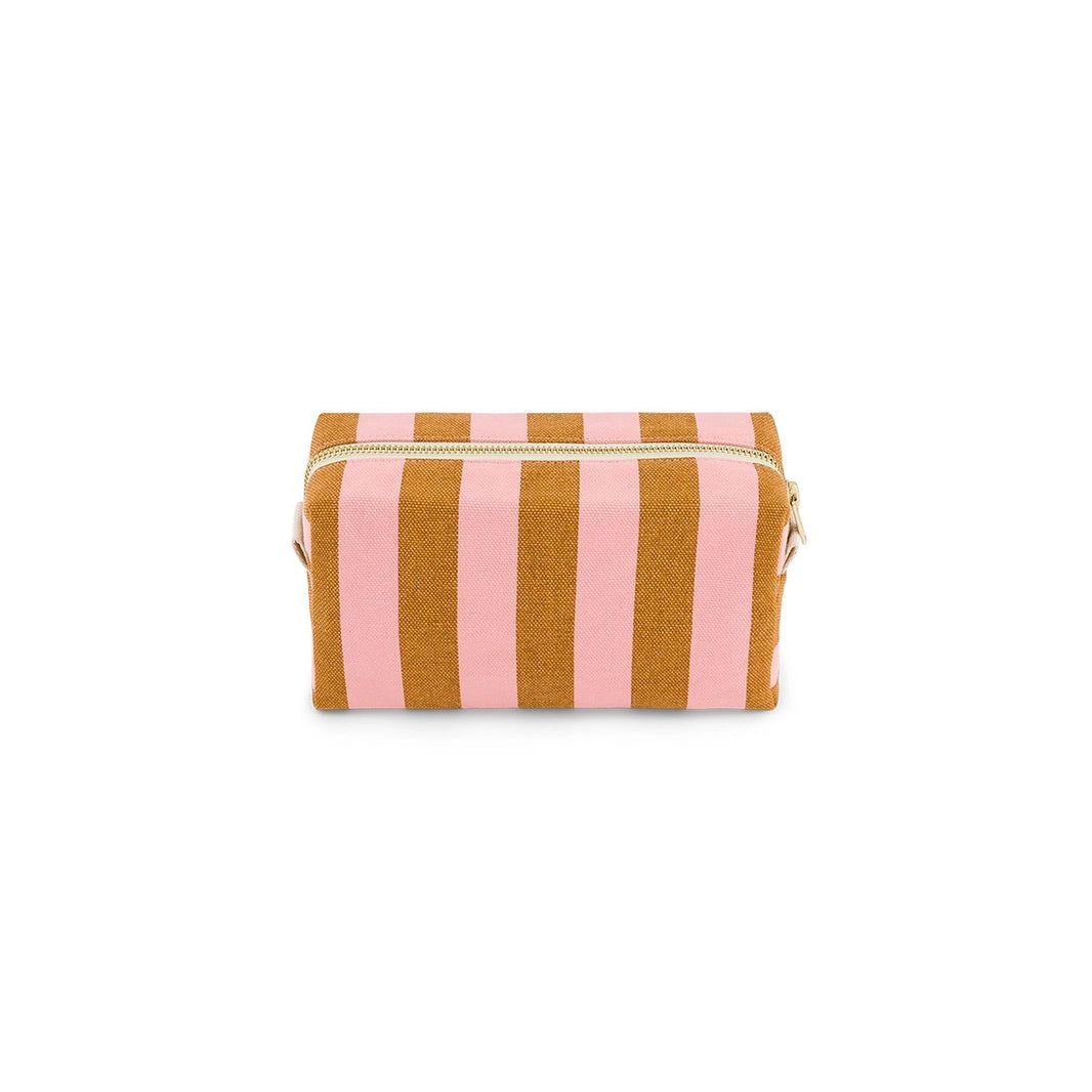 Wash bag - Desi Stripes Strawberry / Caramel