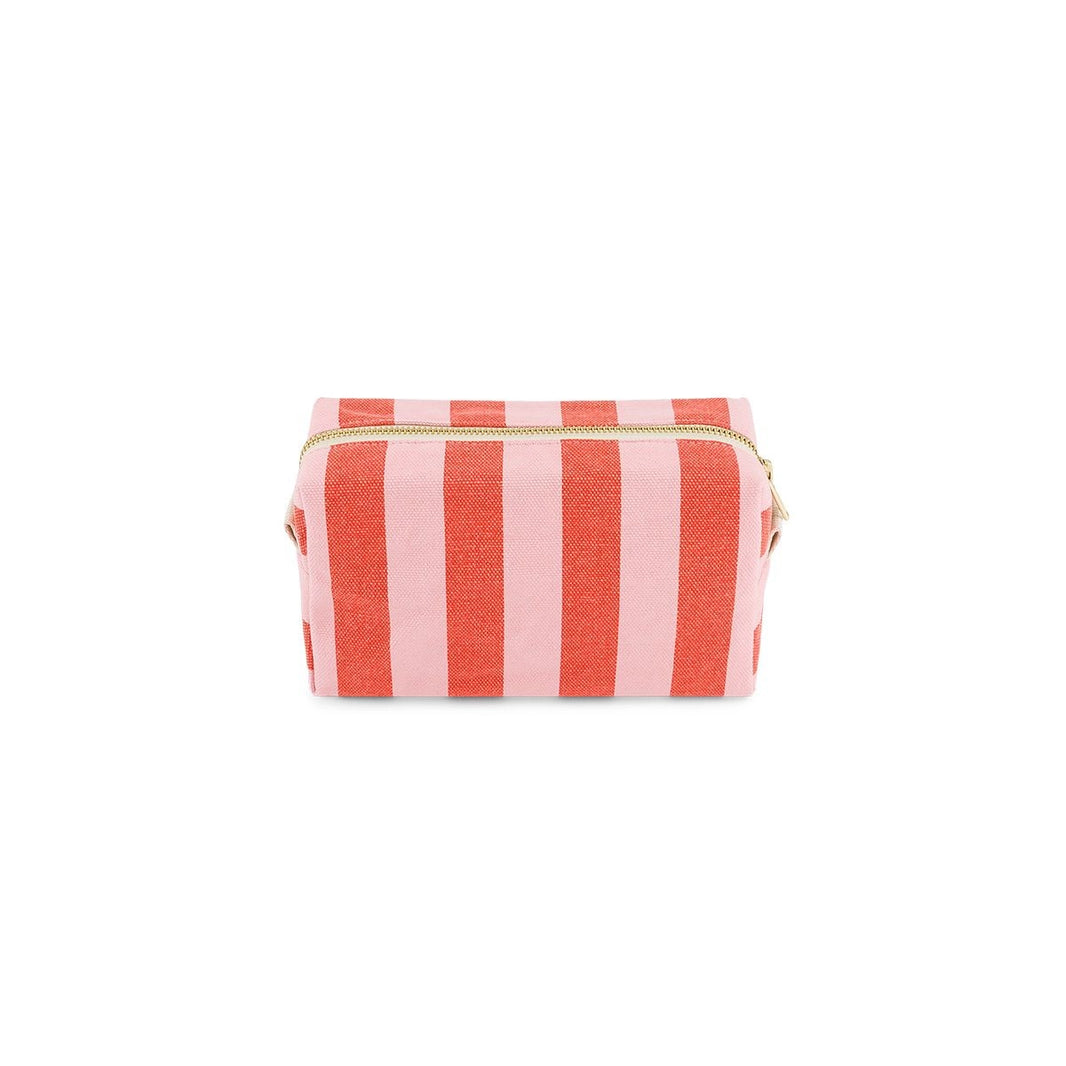 Wash bag - Desi Stripes Candy pink / Tomato