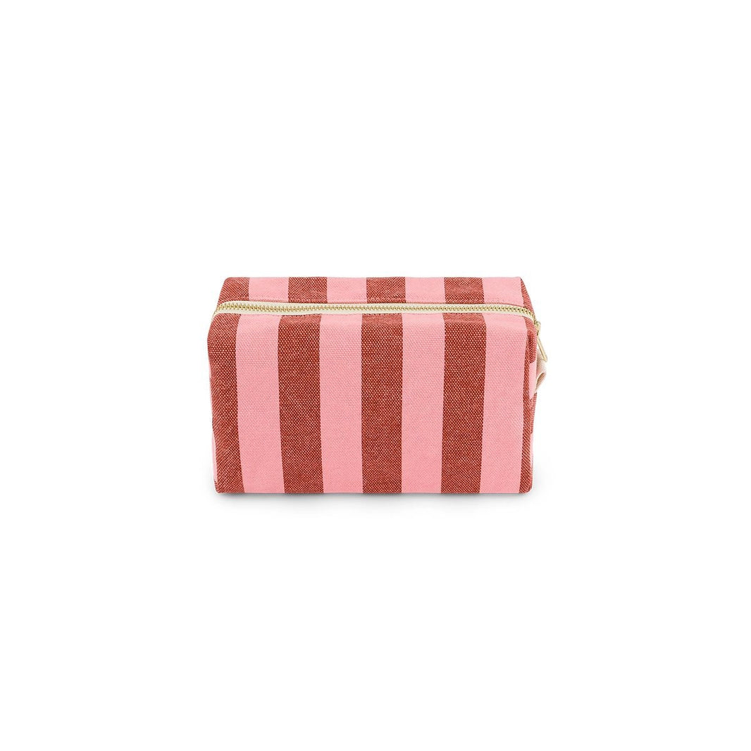 Wash bag - Desi Stripes Brick / Pink 