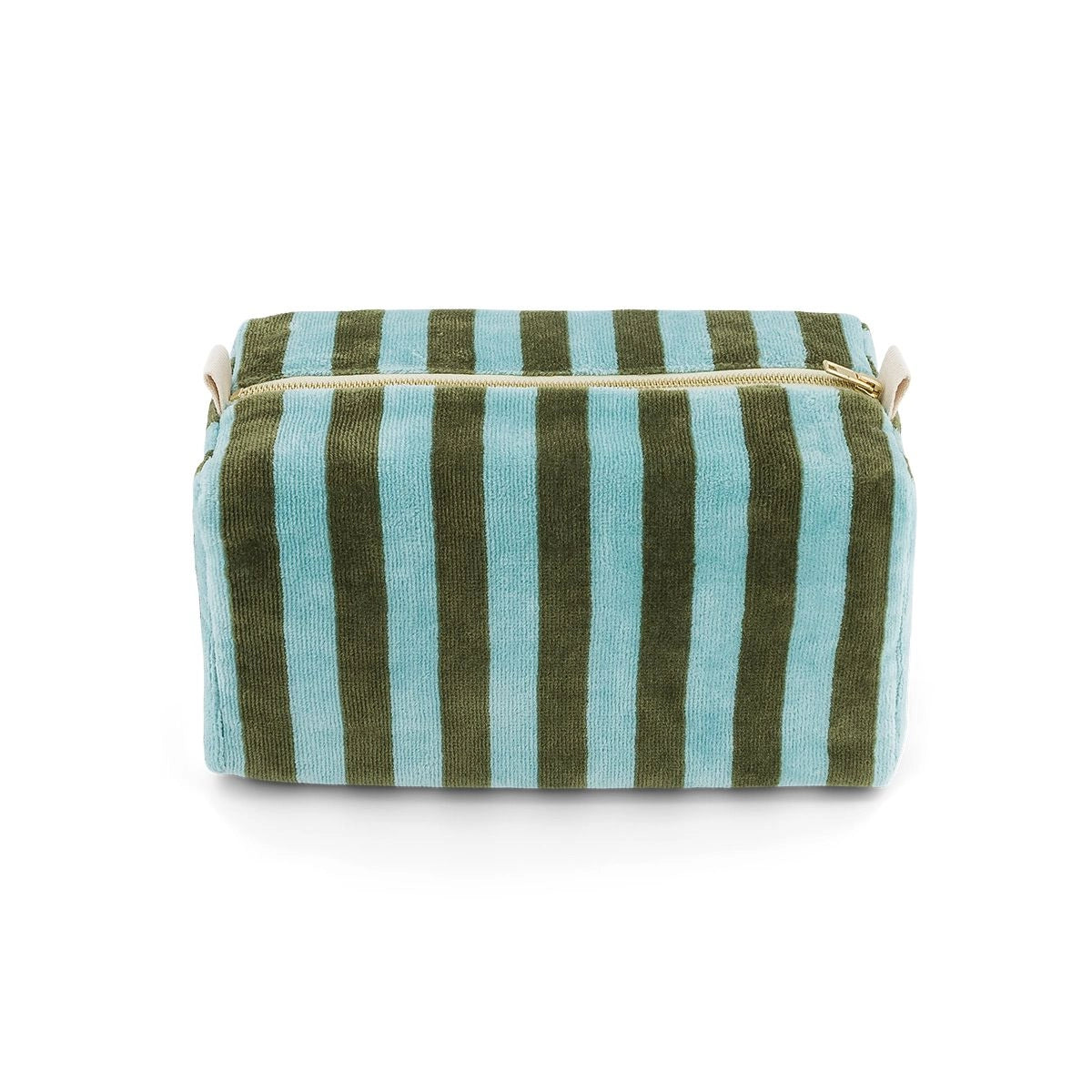 Wash bag - Vic Kaki / Blue Stripes terry 