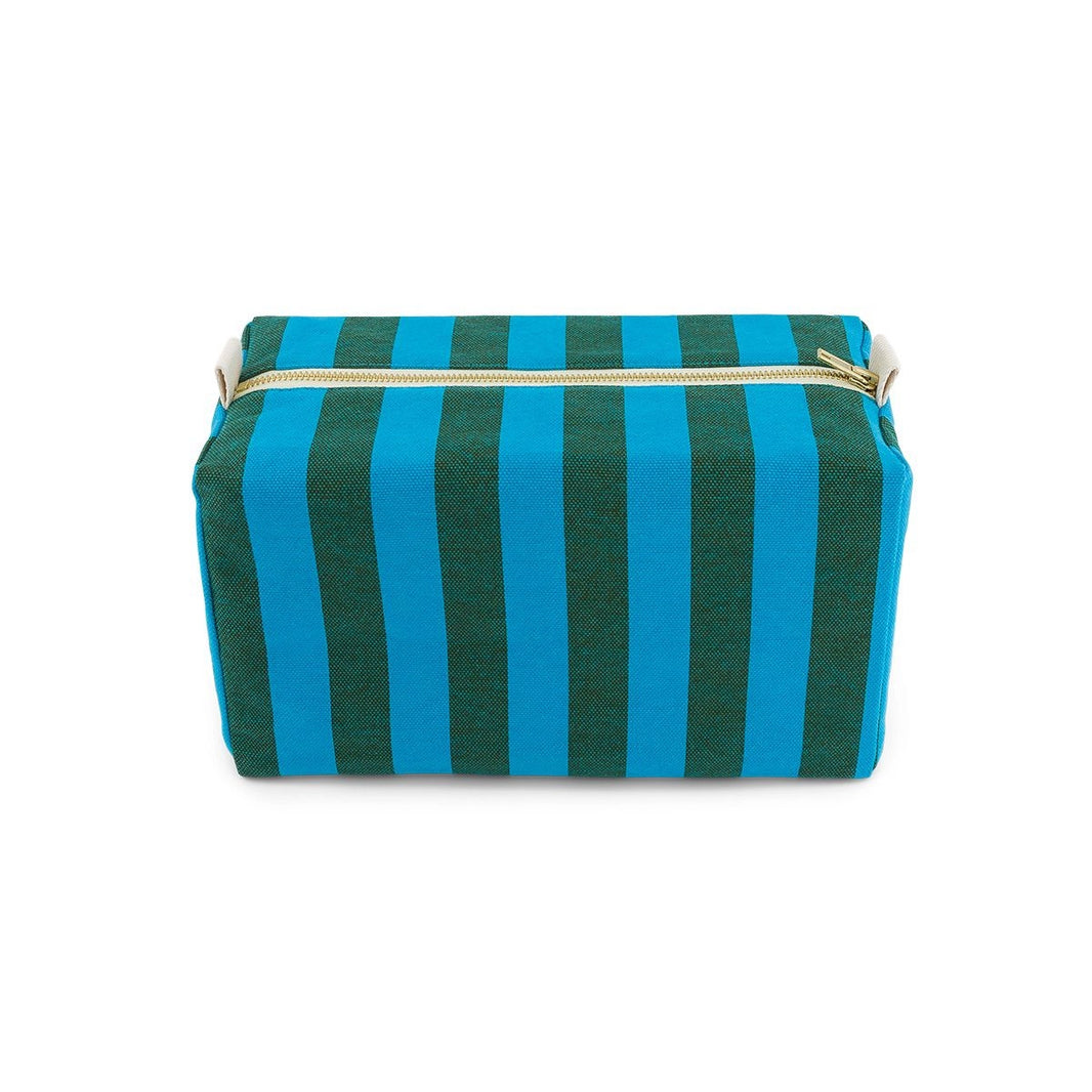 Trousse de toilette - Vic Rayures Turquoise / Olive