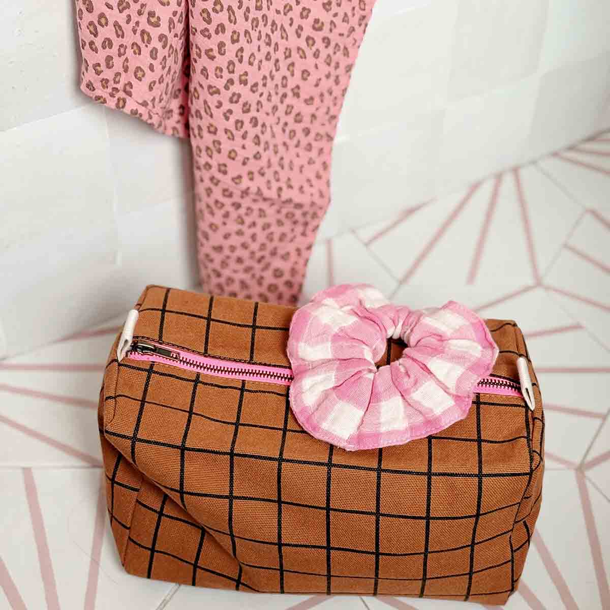 Trousse de toilette - Vic School Check Ginger