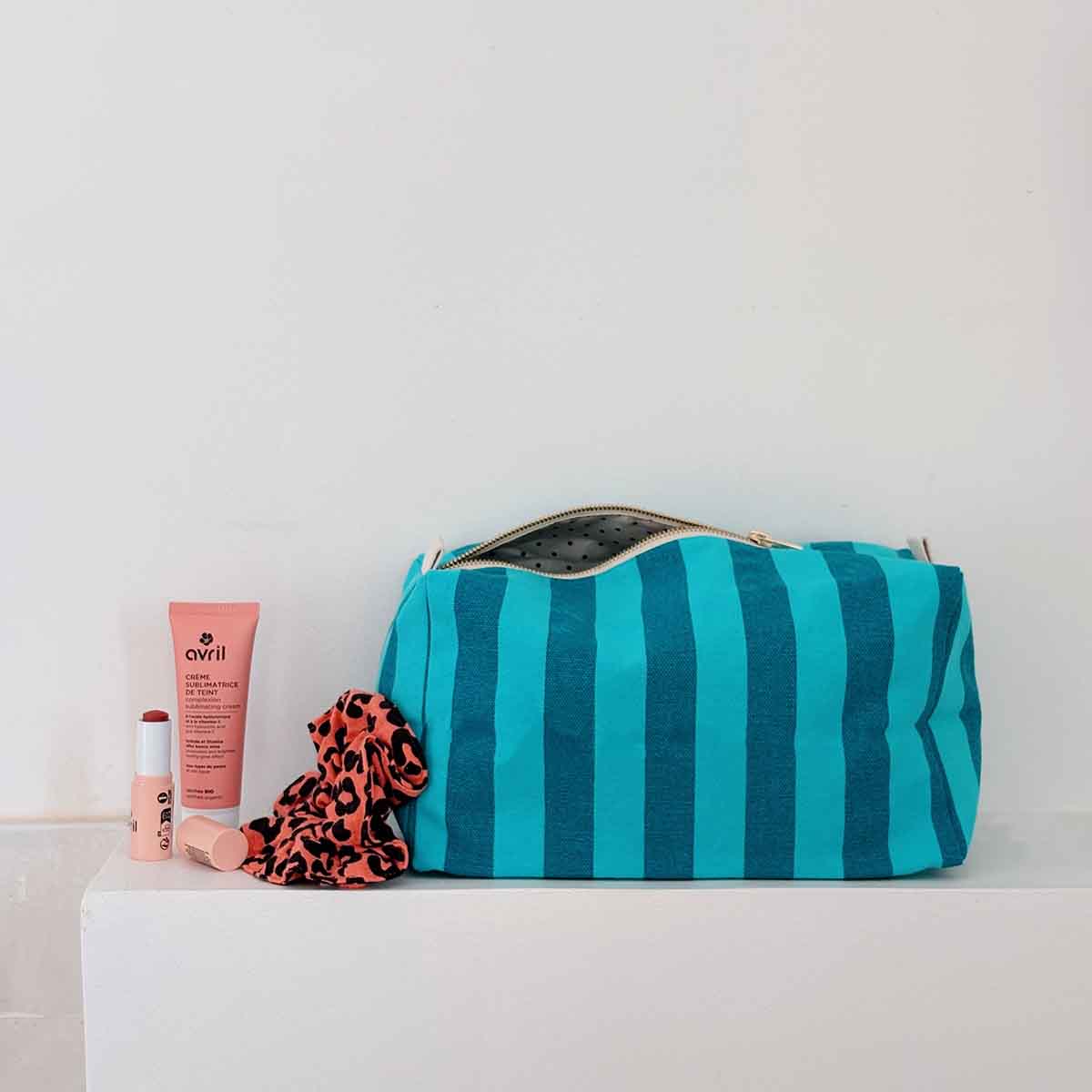 Wash bag - Vic Stripes Capri / Tahitian
