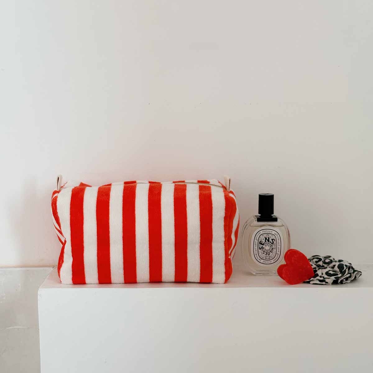 Trousse de toilette - Vic Rayures éponge Rouge