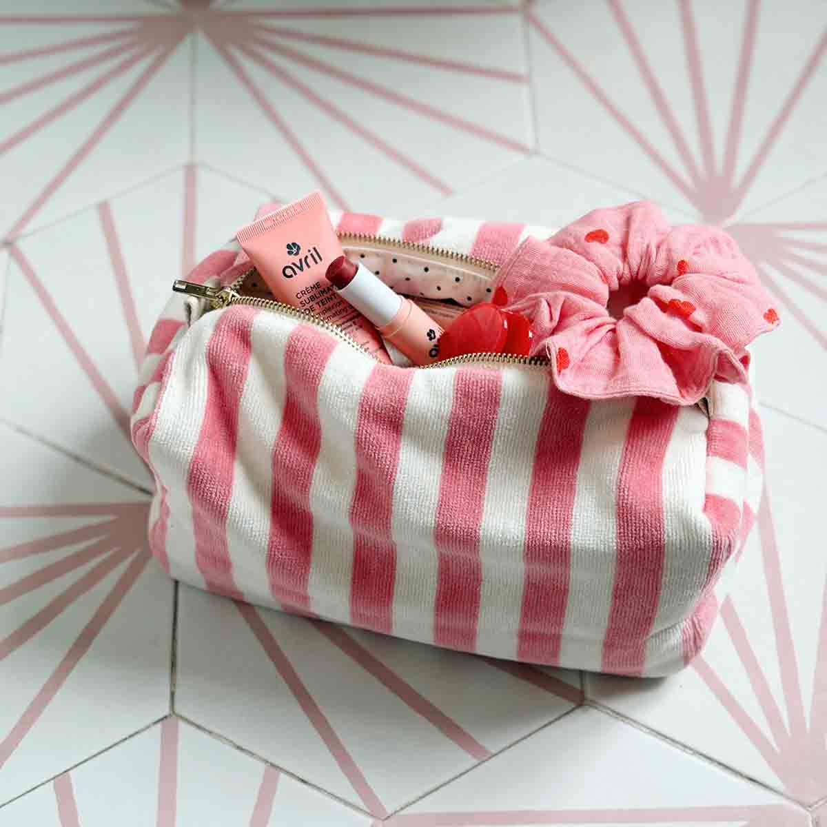 Trousse de toilette - Vic Rayures éponge Strawberry
