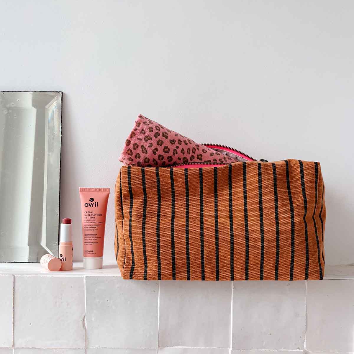 Wash bag - Vic Ginger Tennis Stripes