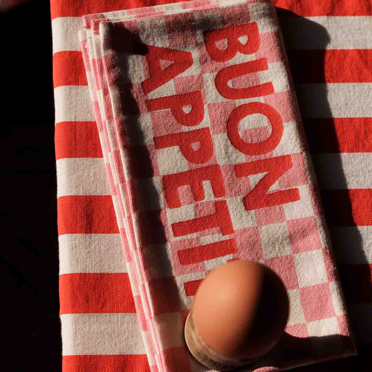 Pack of 2 napkins - Josephine Checkerboard Strawberry Buon appetito