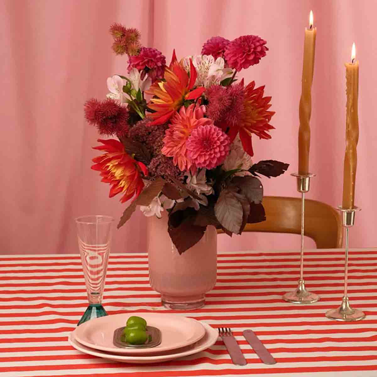 Tablecloth - Zoe Cerise Stripes