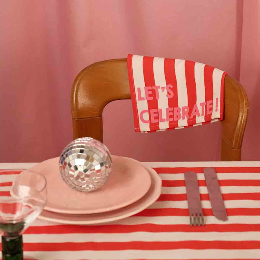Lot de 2 serviettes - Josephine Rayures Let's celebrate !
