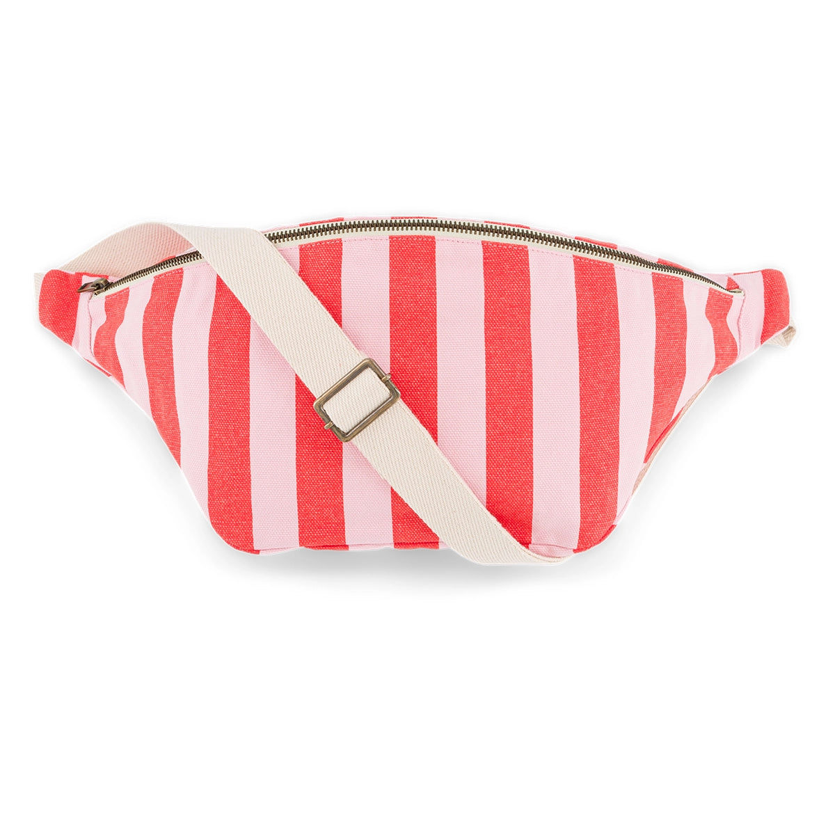 Sac banane - Rayures Candy pink / Rouge