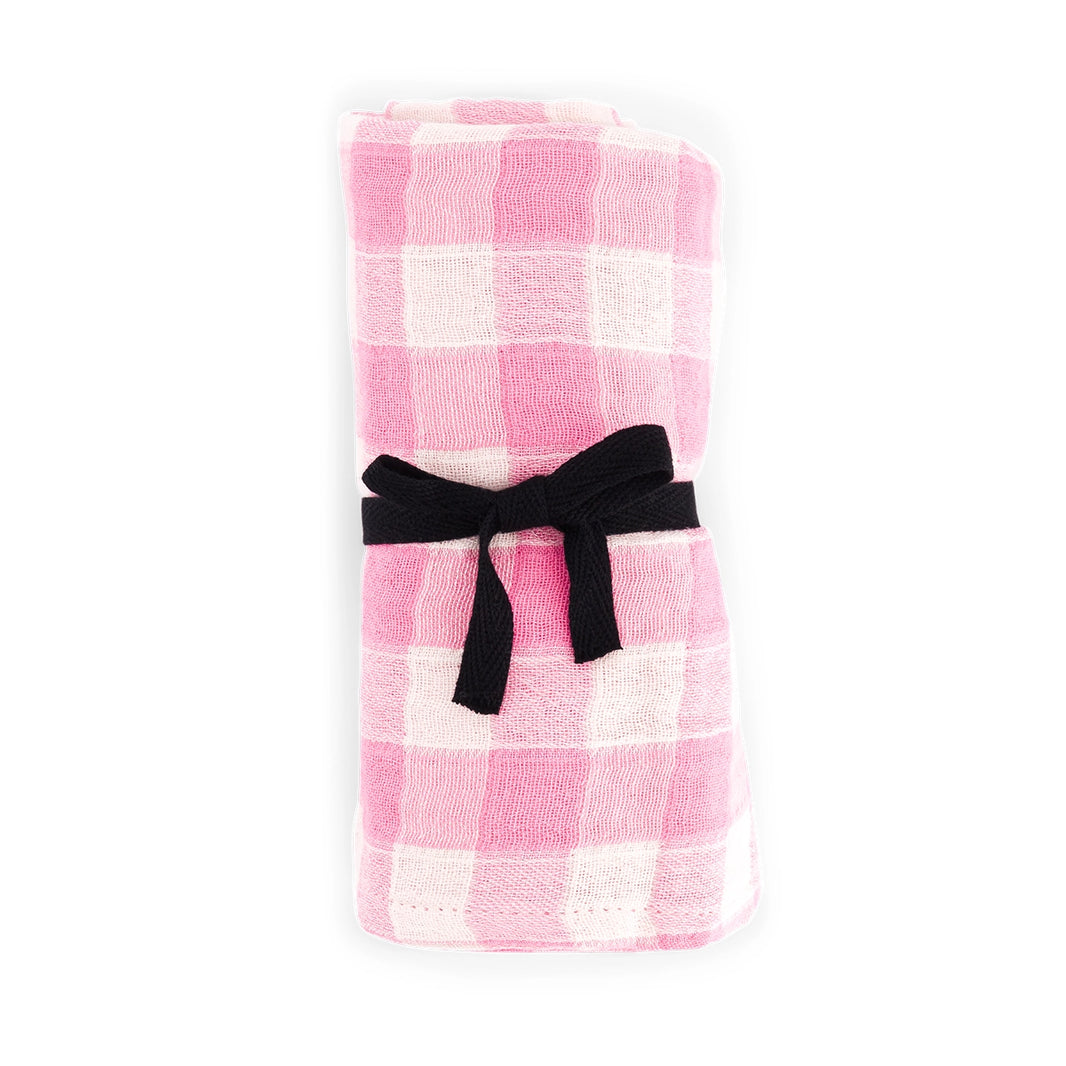 Swaddle - Bianca Gingham Check Neon Pink