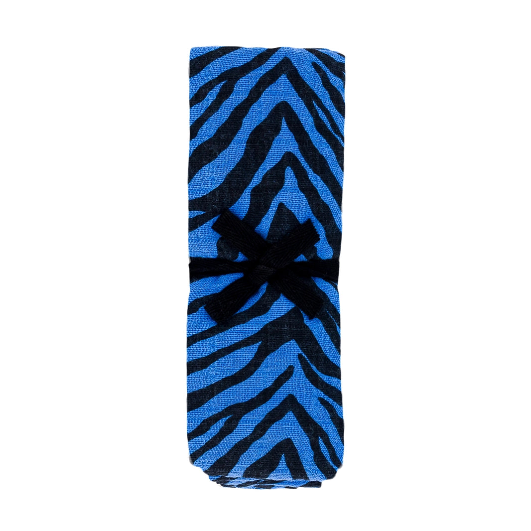 Swaddle - Bianca Zebra Greek blue