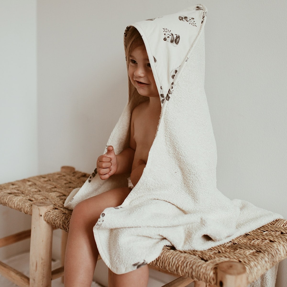 Bath cape - Colette Panda Natural