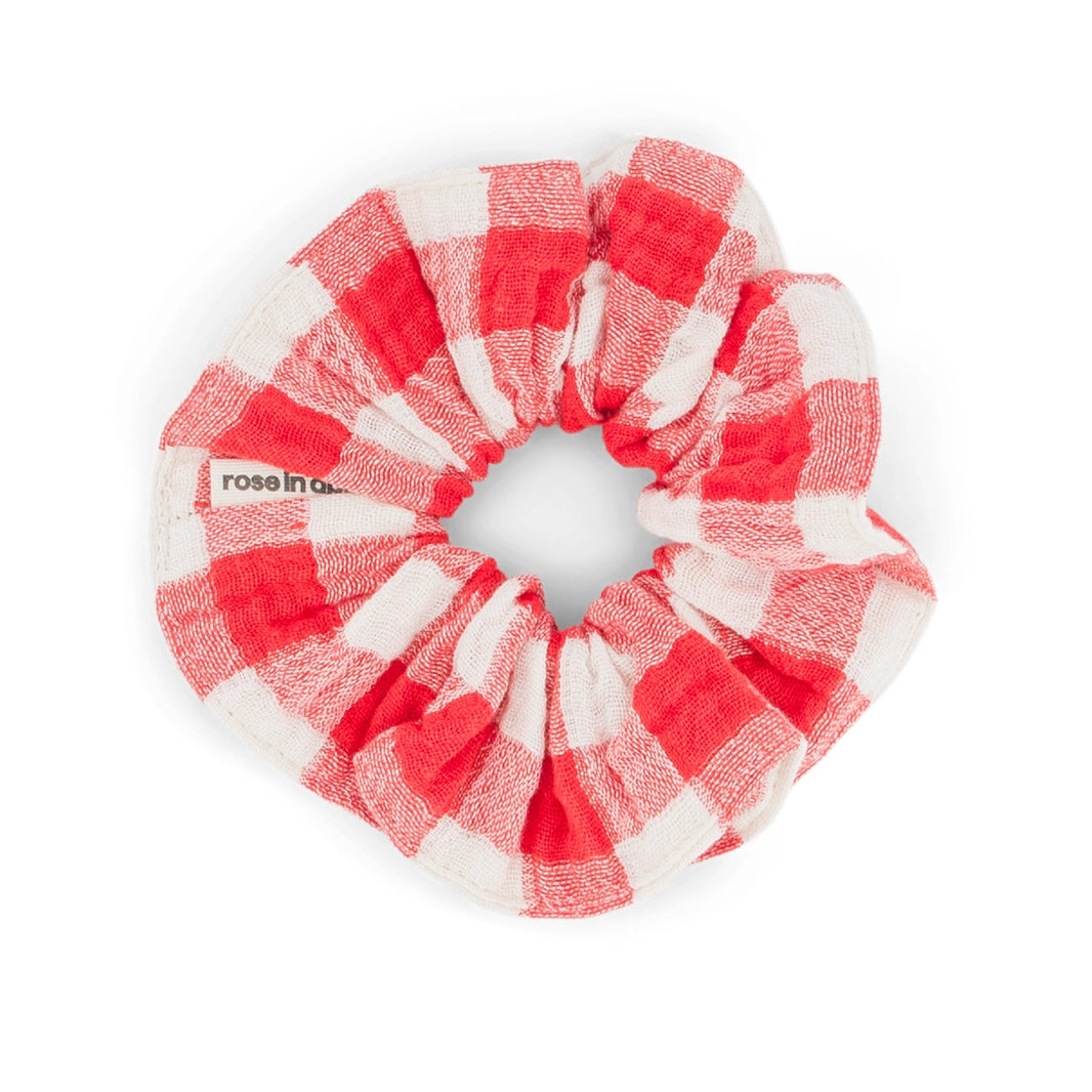 Scrunchie - Gingham Check Red