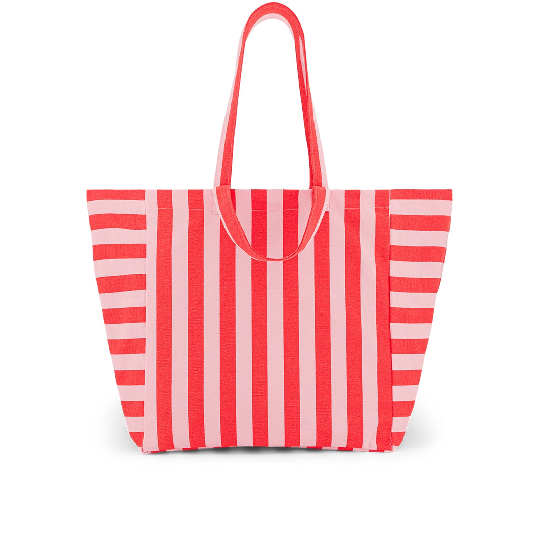 Sac cabas - Elisa Rayures Candy pink / Rouge