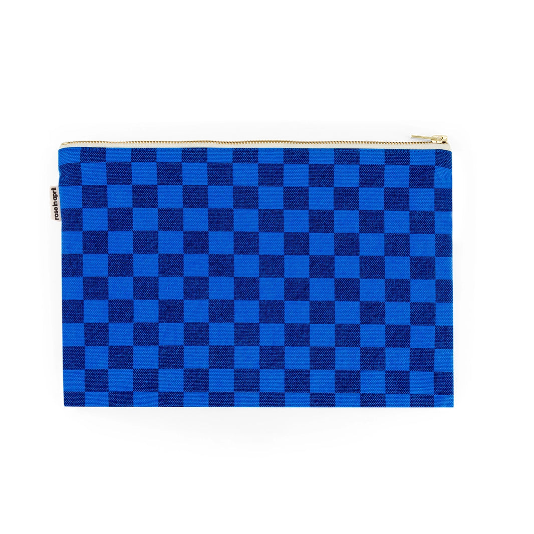 Pouch - Lili Checkerboard Greek blue / Navy blue