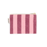 Porte-monnaie - Marie Rayures Bordeaux / Flamingo pink