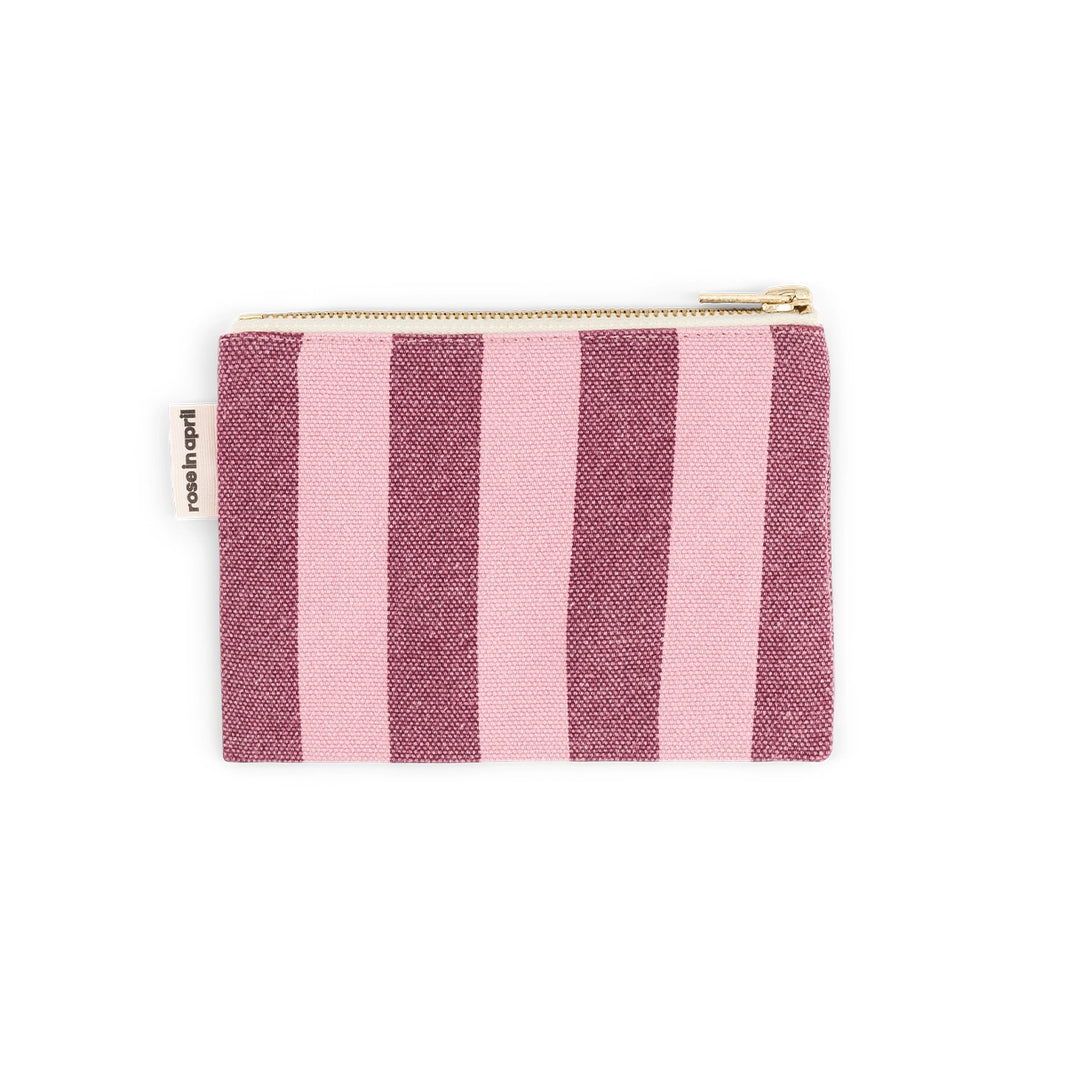 Porte-monnaie - Marie Rayures Bordeaux / Bubble pink