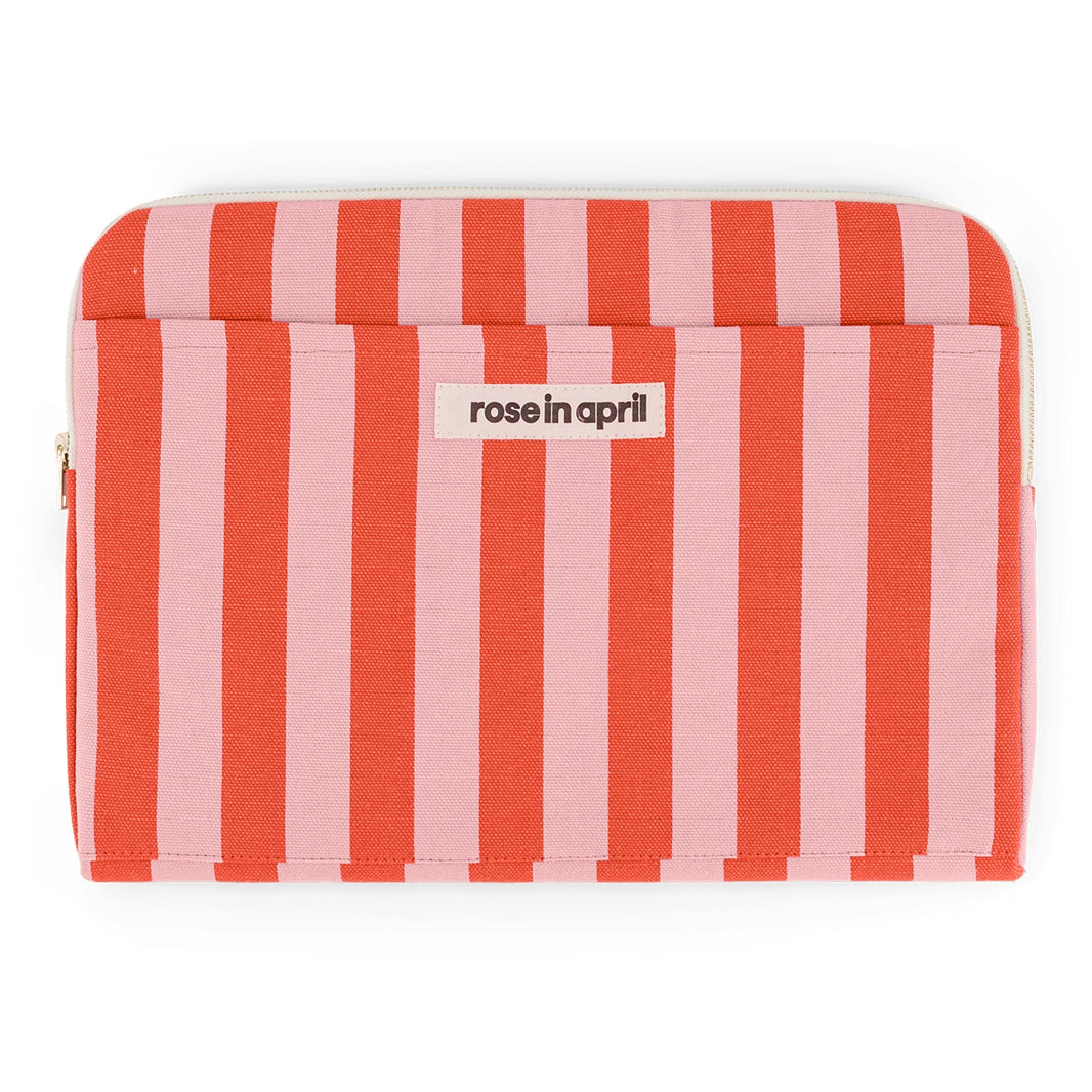 Housse d'ordinateur 13&14" - Octave Rayures Candy pink / Rouge