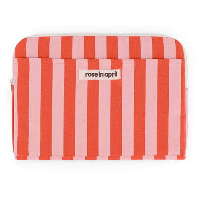 Laptop sleeve 13&14" - Octave Stripes Candy pink / Red