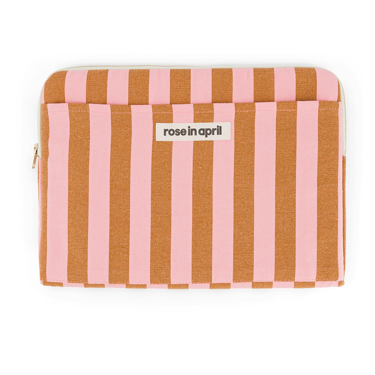 Housse d'ordinateur 13&14" - Octave Rayures Caramel / Strawberry