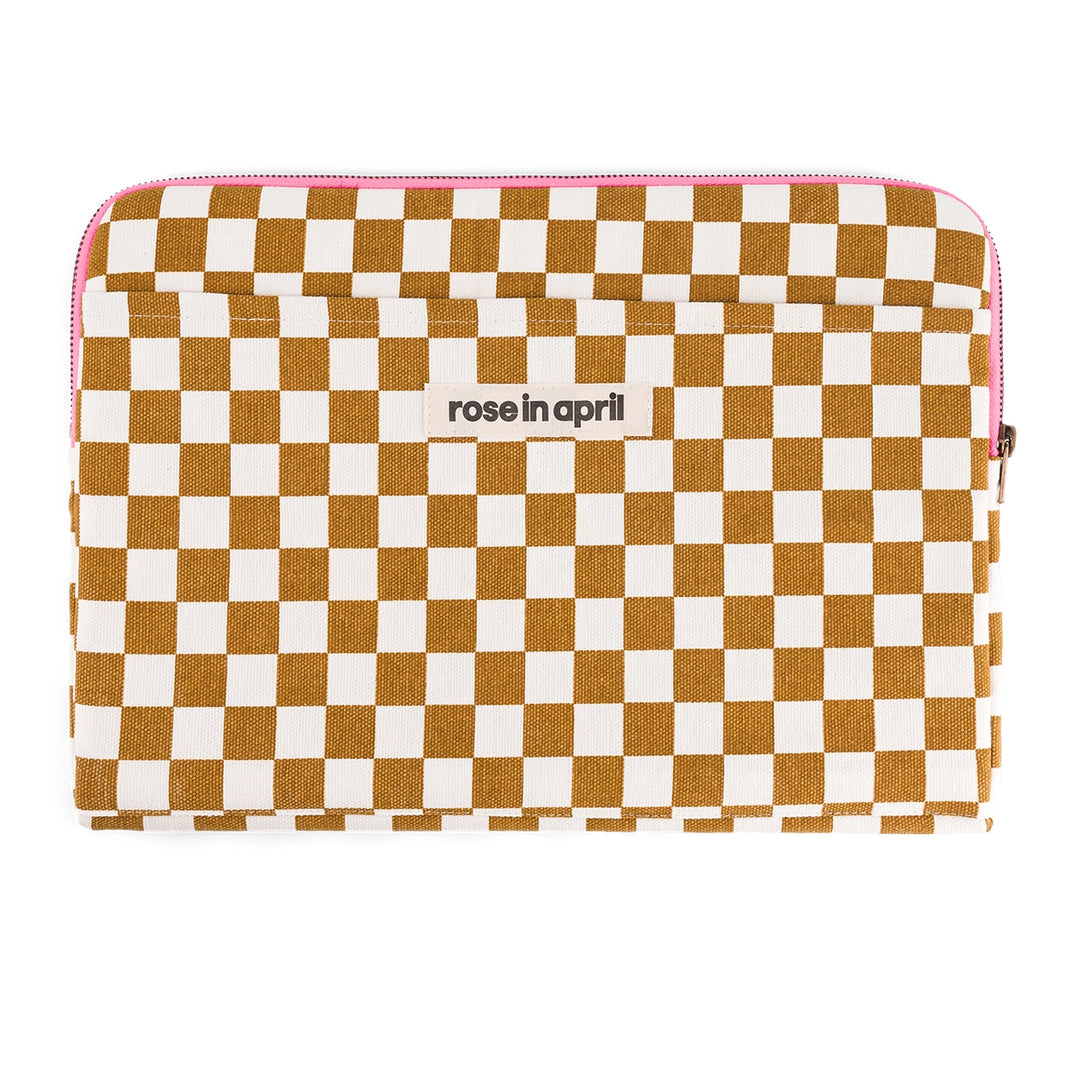 Laptop sleeve - Octave Checkerboard Caramel