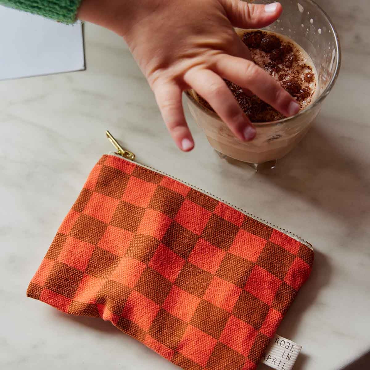 Purse Marie Coral Checkerboard
