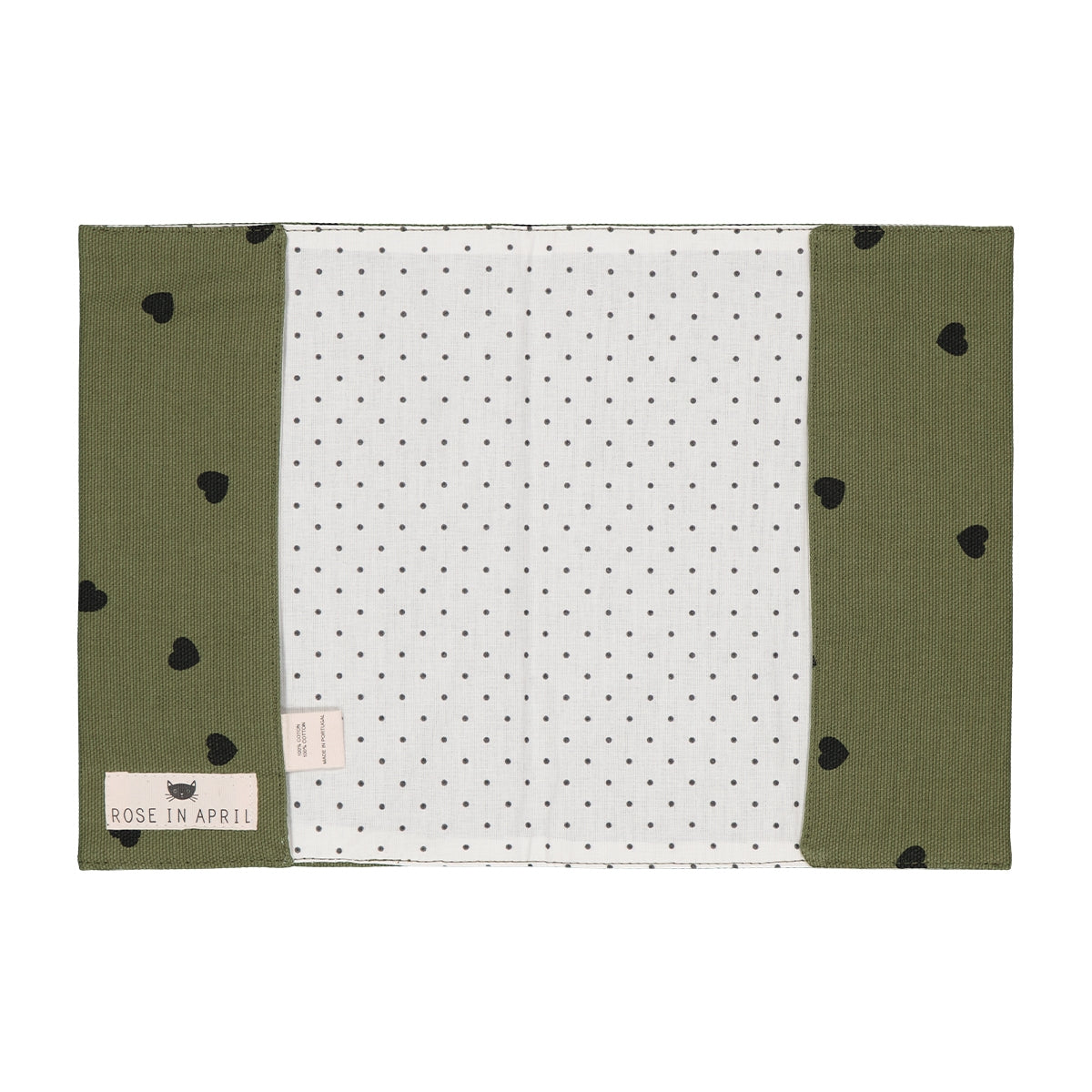 Protège carnet de santé - Chloé Coeur Kaki