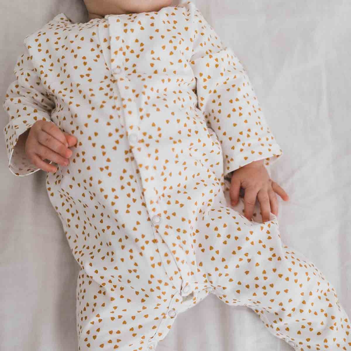 Pajamas - Amalia Mini heart Mustard