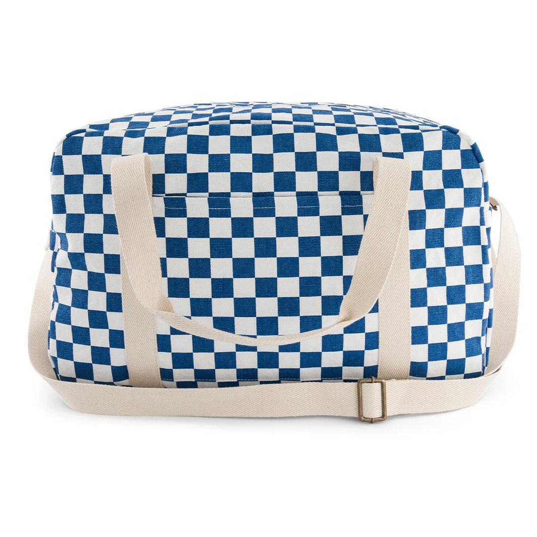 Diaper bag - Raphael Ecru / Blue navy Checkerboard 