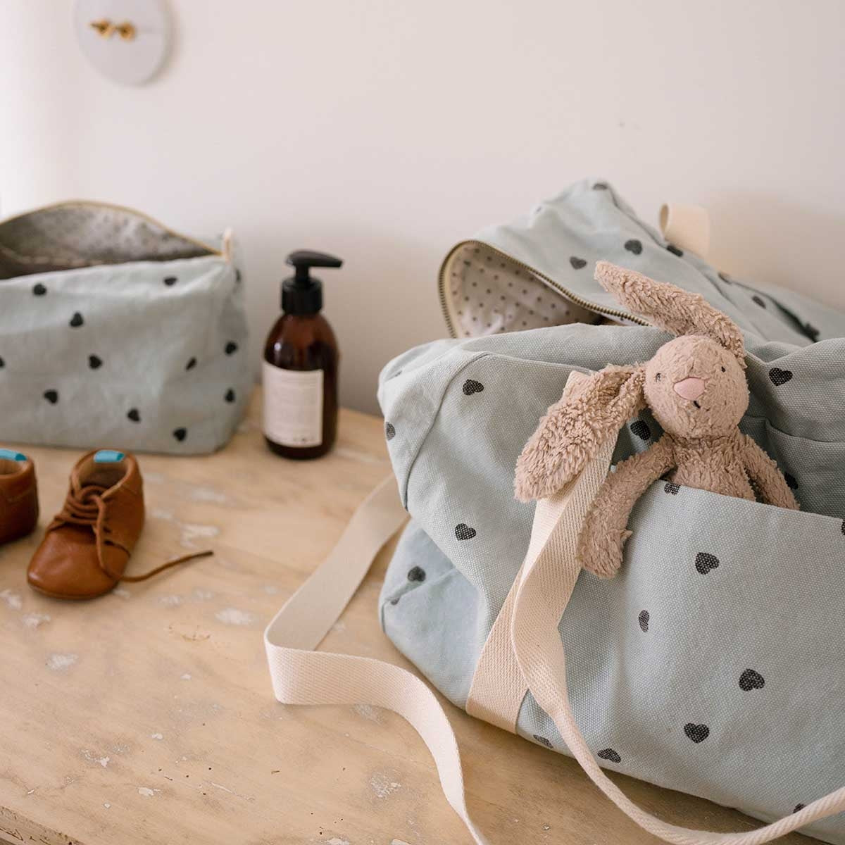 Diaper bag - Raphael Blue spray Heart