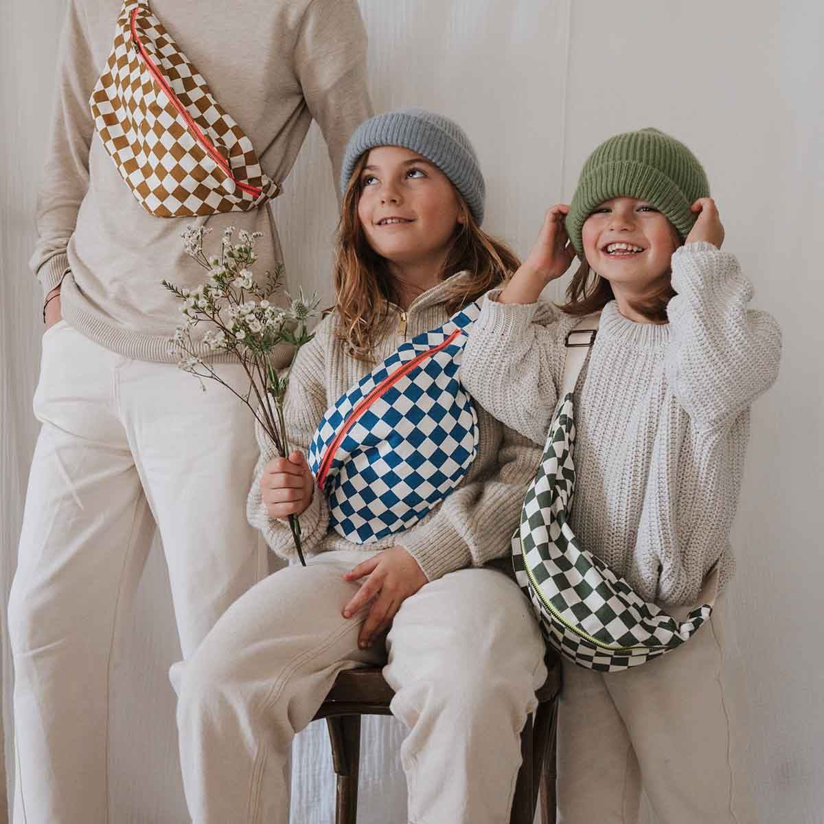 Bum bag - Blue Checkerboard