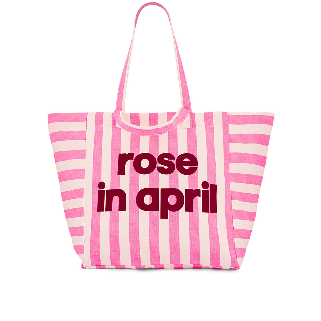 Tote bag - Elisa Neon pink Stripes special Birthday 